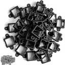 40 Set Light Clips for Govee Permanent Outdoor Lights Compatible with H705 H805 Non-pro Version Outdoor Light Mounting Bracket Clips & Screws (Black)