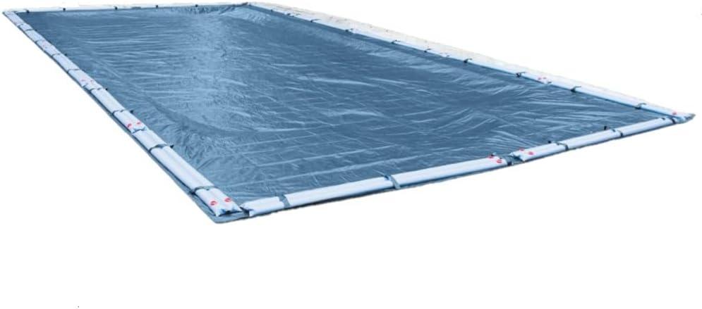 Robelle 30 x 60 ft Heavy Duty Blue Winter Pool Cover for Inground Pools, 5 ft Overlap (35 x 65 ft Cover Size), Solid 8 x 8 Scrim, 2.36 oz/yd2, Style: 353060R