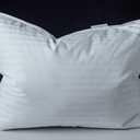 Goose Down Feather Soft Pillows One Pillow 100% Cotton Supportive Bed Pillow Stripe White Color Standard Size 20x26 inch