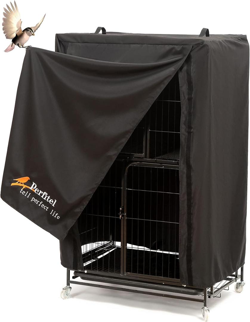 Universal Large Bird Cage Cover(Black) Good Night Black-Out Birdcage Cover Durable Breathable Washable Material (31 * 21 * 52) Universal Large Bird Cage Cover(Black) Good Night Black-Out Birdcage Cover Durable Breathable Washable Material (31 * 21 * 52)
