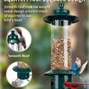 Squirrel Proof Bird Feeders for Outdoor: 4.8LB Large Capacity Hanging Bird Feeder, Weight-Activated Mechanism Wild Bird Feeders, Chew-Proof Metal Birdfeeder for Finch Cardinal Chickadee