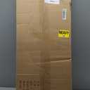 2-Tier Storage Bench, 39.4" Wide Shoe Bench with Padded Seat Cushion, Entryway Bench with 2 Barn Doors and Adjustable Shelf, Rustic Walnut