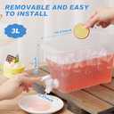 Hoolerry 4 Pack 0.8 Gallon Drink Dispenser for Fridge with Spigot Plastic Beverage Dispenser for Juice Lemonade Iced Tea Water Refrigerator Drink Container for Parties