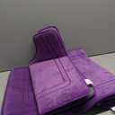 YIHOUSE Memory Foam Bath Mat Set, Bathroom Rugs Sets 3 Pieces, Non Slip Bath Mats for Bathroom, Super Soft and Water Absorbent Bath Rug Set, Machine Washable U Shape Toilet Rug,Purple