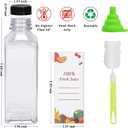 OBKJJ Plastic Juice Bottles 150 pcs 16 oz Empty Plastic Water Bottles with Caps Reusable Clear Beverage Containers for Drinking, Juicing, Smoothie, Water with 2 Brushes, 2 Funnels (16-OZ)