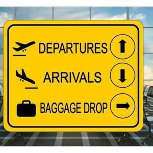 Airport Boarding Departure Baggage Gate Metal Sign Wall Decor Airplane Sign Plaque
