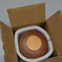 Ceramic Butter Dish With Lid, Butter Crock for Countertop, French Butter Keeper for Spreadable Butter, Elegant Embossed Pattern, Cream White (Leaf-3.94"dia)