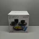 TABLETOPS GALLERY 10Pcs GABRIELLE BLACK DINNERWARE SET