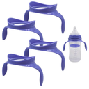 Baby Bottle Handles Compatible with Lansinoh Baby Bottles, Compatible Ergonomic Lansinoh Bottle Holder for Newborn, 3 Pack, Purple