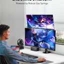 HUANUO 17-32 Inch Dual Monitor Stand, Vertical Dual Monitor Mount, Monitor Stand 2 Monitors, Ergonomic Adjustable Tilt/Swivel/Rotate, Weight Max 19.8 lbs, VESA 75/100mm