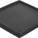PATIKIL Plant Pot Saucers 6.3 Inch, Ceramic Square Flower Drip Tray for Indoor Outdoor, Black