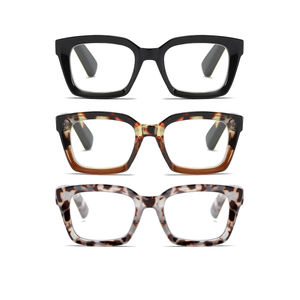 Readers for Women Oprah Style Square Reading Glasses with Spring Hinge Blue Light Blocking for Men Ladies