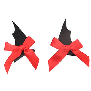 4pcs Bat Wing Hair Clips Halloween Bow Small Claw Clips Cute Devil Wing Designs Hair Accessories Halloween Red Bow Headdress Gothic Style Hair Accessories for Hairstyles