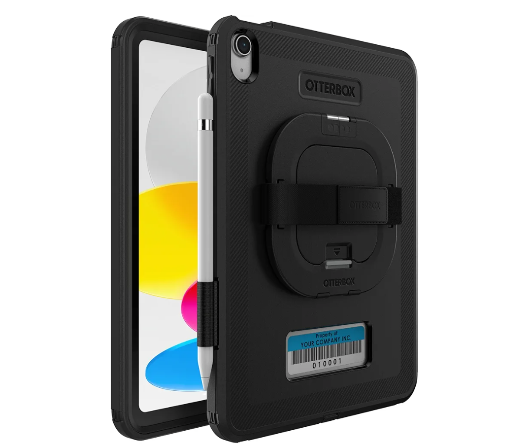 OtterBox Defender for Business W/Kickstand/HANDSTRAP for iPad (A16) & iPad 10th Gen - Black (Non-Retail Packaging)