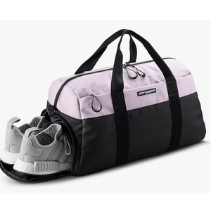 Fitgriff® Gym Bag V2 for Men and Women with Shoe & Wet Compartment - Duffle Bag for Travel, Sports, Fitness and Workout, Pink/Black