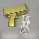 Sopu Make it Rain Money Gun Paper Playing Spary Money Toy Gun, Prop Money Gun Cash Gun Toy Party Supplies (Metallic Gold)