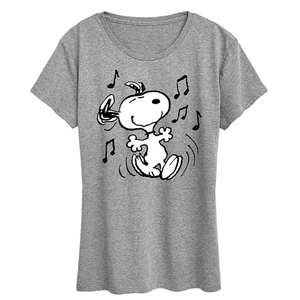 Peanuts - Snoopy Dancing T-Shirt,Medium Size, Grey