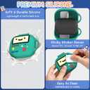 Cute Cover for Powerbeats Fit Case 2025, 3D Cartoon Funny Design | Shock Resistant | Full Protection Soft Silicone Case Compatible with Beats Powerbeats Fit Earbuds Accessories with Keychain, Green