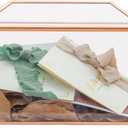 NCYP Wedding Cards Box with Slot and Lock, 12.6" x 5.9" x 9" Rose Gold Glass Envelope Card Holder for Birthday Party Reception, Decorative Terrarium (Glass Box Only) Slot Length 7.3 Inches
