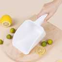 1 Piece Plastic Ice Scoop Plastic Ice Shovel Plastic Hand Scoop Plastic Utility Ice Scoop Coffee Bean Scoop Candy Scooper for Bar Home Kitchen Restaurant, 11.8 x 4.5 x 3.15 Inch, Medium, White