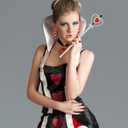 2 x Halloween Queen Costume Accessories Set Including Gold Crown Red Heart Collar Choker Gem Scepter Wand Heart Ear Decor for Women Queen Costume Party Accessories