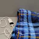 Electric Blanket Heated Throw, Soft Flannel 50"x60" Plaid Heating Blanket with 8 Hours Auto Off 10 Fast Heating Levels Machine Washable Sherpa Heated Blanket with Overheating Protection