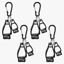 Fiwochic 4 Pcs Golf Glove Grabber Holder Glove Clip Holder Belt Keeper Strap Both Sides Loop with Metal Clip and Keyring for Carrying Golf Gloves 