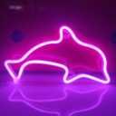 JYWJ Dolphin Neon Sign,USB or 3-AA Battery Powered Neon Light,LED Table Decoration,Bedroom Wall Decoration,Birthday Gift,Wedding Supplies Business Gift (Pink)