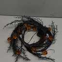 [ 8 Modes & Timer 6 Ft 54 LED Halloween Willow Vine Twig Decor Garland with 18 Pumpkins Orange Lights Waterproof Battery Operated Halloween Decorations for Home Wall Mantle Fireplace Decor