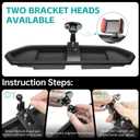 Magnetic Dash Phone Mount for 2018-2023 Jeep Wrangler JL JLU & Gladiator JT Accessories Multi-Mount Phone Holder Dashboard Storage Tray with Extra Clip Bracket, Not for Oil-Electric 4xe