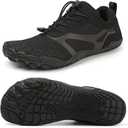 Barefoot Shoes Mens Womens Minimalist Cross Training Shoes with Wide Toe Box Athletic Zero Drop Trail Walking Hiking Running Sneakers (11.5 Women/10.5 Men, Black)