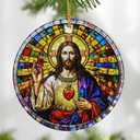 2 x Jesus Christ Ornament: Christmas Ornaments, Religious Christmas Decorations for Tree, Catholic Ornament & Christian Holiday Decor | Religious Gifts, Christian Gifts - Design A