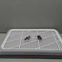 Mifoci 2 Pcs Dog Potty Tray Mesh Puppy Training Pad Holder Floor Protection Portable Pee Pad Pet Toilet Training Tray Litter Box Corner for Medium and Large Dogs (19.7 x 14.2 Inch,Gray)