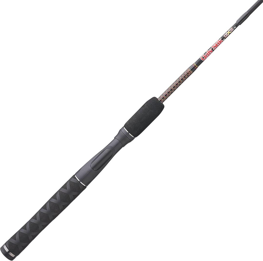 Ugly Stik 6’6” GX2 Spinning Rod, Three Piece Spinning Rod, 6-15lb Line Rating, Medium Rod Power, Moderate Fast Action, 1/8-5/8 oz. Lure Rating  New Model, 5' - Light - 3pc