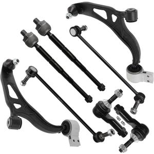 SCITOO 8pcs Front Suspension Kit Lower Control Arm And Ball Joints Outer Inner Tie Rod Ends Sway Bar Links fit for 2011-2017 for Ford Explorer for Ford Police Interceptor Utility