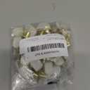 Uxcell 50Pcs Shelf Support Pegs, 6mm L-Shaped Bracket Style Shelf Pegs Pegs with Rubber Sleeve, Metal Support Pegs Holder for Kitchen Cabinet Bookcase (Gold, White)