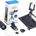 Telephoto Lens for Smartphone Monocular Cell Phone Lens with Tripod and Patch for Enhanced Photography Compatible with Smartphone Models
