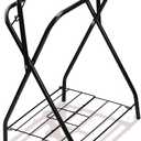 Saddle Rack Portable Folding Horse Saddle Stand for English and Western Saddles,28" L x 19" W x 37.5" H,Black