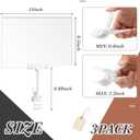 3 Pcs Acrylic Clip on Sign Holder with Clamp 8.5 x 11 Inch Retail Store Signs Displays Double Sides Swivel Signage with PVC Card Clothing Price Hanging Signage for Supermarket Business