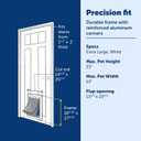 PetSafe Extreme Weather Aluminum Dog Door for Exterior Doors - Most Energy Efficient Pet Door - 3 Flaps for Insulation - for Large Dogs