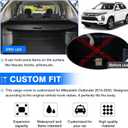 Powerty Retractable Cargo Cover for Mitsubishi Outlander 2013-2019 (Manual Liftgate), Canvas Trunk Cover Privacy Screen Rear Security Shade for Outlander Accessories(Not for Electric Liftgate)