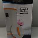SereneLife Single Touch Towel & Blanket Warmer with Fragrant Disc Holder and LED Ring (Bamboo), Large