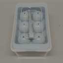 Large Ice Ball Maker Mold, 1.9" Round Ice Cube Mold for Whiskey Bourbon Cocktail, 6 Balls, Sphere Ice Mold, Big Ice Cube Tray with Container and Tongs, Easy to Fill & Release (Blue)