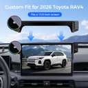 Custom Fit Qi2.2 25W Magnetic Wireless Car Charger Mount for 2026 Toyota RAV4 (12.9in) [Upgraded Cooling Fan Fast Charging Phone Holder],For MagSafe Compatible,Dashboard Phone Mount,Car Accessories
