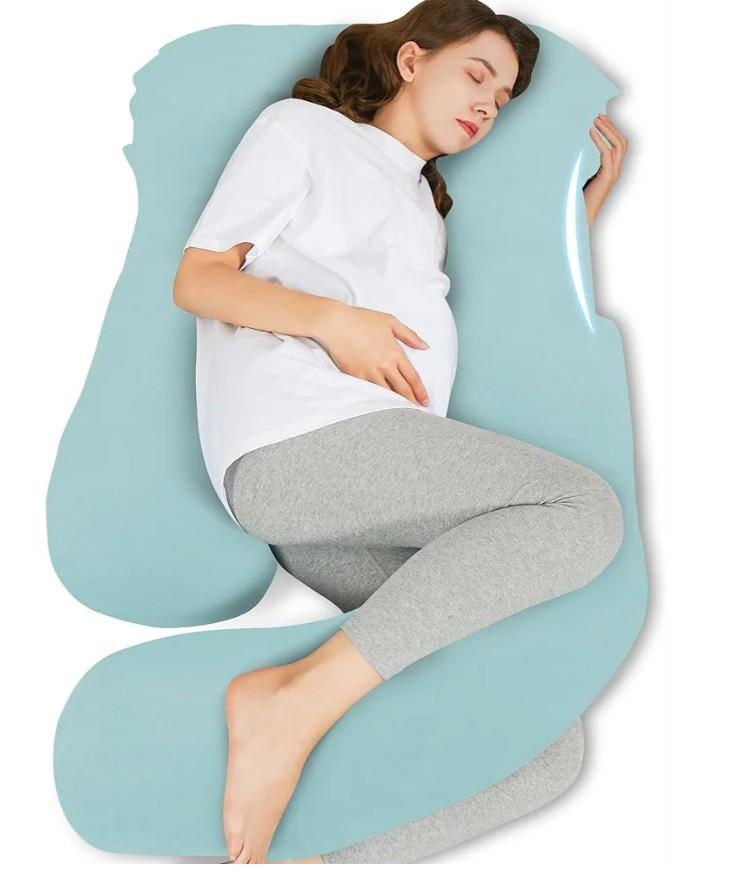 HIPHOP PANDA U-Shaped Pregnancy Pillow for Sleeping - Full Body Maternity Support Pillow with Removable Cover - Comfort for Back, Hips, Legs, Belly - 57 Inch for Pregnant Women