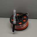 VEVOR 100FT Retractable Extension Cord Reel, with 4 Outlets and Dust Cover, Heavy Duty 12AWG SJTOW Power Cord, Portable Handle and Safety Overload Circuit Breaker, for Outdoor Indoor Toolshed Garage