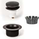 PF WaterWorks Toe Touch (Foot Actuated) Bath Tub Drain Assembly with Gasket - Coarse Thread 11.5 Threads Per Inch - Free Hair Catcher/Strainer;Oil Rubbed Bronze; PF0920-ORB-TT-C