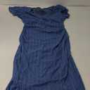 Aiswi Maternity Cocktail Dress Sparkly Mesh Wrap Bodycon Baby Shower Wedding Guest Pregnancy Fall V Neck Formal Blue XL