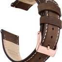 Ritche Christmas Gift Quick Release Leather Watch Bands Genuine Watch Straps for Men Women Top Grain Leather Watch Strap, White Elephant Gifts, Stocking Stuffers for Men, Father's Day gifts