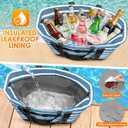 Cooler Bag Insulated, Soft Side Cooler, Reusable Grocery Bags with Zipper Closure, Thermal Leakproof Large Insulated Tote Bag for Hot/Cold Food for Grocery, Beach, Travel, Picnic